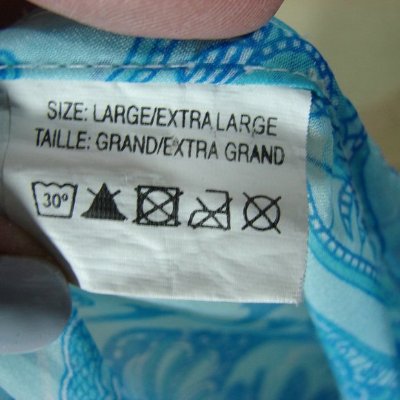 Sheer Blue Tones Open Long Sleeve Boho Mehndi Style Floral Side Slit Cover Up - Picture 16 of 16